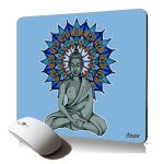 Tapis de souris souple bouddha hindou image mandala tibet pochoir rosace accessoire bureau design unique ...