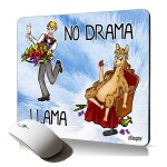 Tapis de souris souple no drama lama humoristique bd drole texte llama animal accessoire ergonomique ...