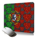 Tapis de souris souple drapeau portugal portugais coeur i love foot pour gamer cadeau original made in ...