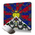 Tapis de souris souple drapeau tibet tibetain asie zen bouddhisme flexible ergonomique bouddha i love ...