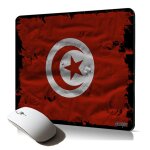 Tapis de souris souple drapeau tunisie tunisien foot coupe d'afrique accessoire r�sistant pc fixe bureau ...