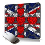 Tapis de souris souple drapeau union jack angleterre anglais coeur pour les professionnel grande bretagne ...