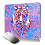 Tapis de souris souple durable tigre accessoire informatique dessin aztequepour gamer garcon cadeau