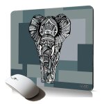 Tapis de souris souple elephant tribal carr animal dessin joli cadeau accessoire informatique flexible ...