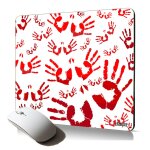 Tapis de souris souple empreinte main personnalis� accessoire antid�rapant de qualit� durable motif original ...