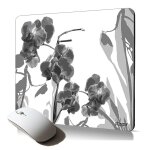 Tapis de souris souple fleurs d'orchidee moderne accessoire informatique nature cadeau d'anniversaire ...