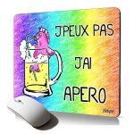 Tapis de souris souple j'peux pas j'ai apero humoristique humour cadeau d'anniversaire original drole ...