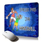 Tapis de souris souple j'peux pas j'ai handball hand humoristique bd bleu drole accessoire gaming gamer ...