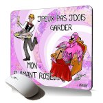 Tapis de souris souple j'peux pas j'dois garder mon flamant rose oiseau comique pour pc portable gamer ...
