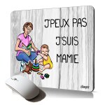 Tapis de souris souple j'peux pas j'suis mamie accessoire informatique mamy gris fete des grands meres ...