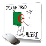 Tapis de souris souple j'peux pas j'vais en algerie drapeau algerien accessoire informatique mousepad ...
