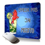 Tapis de souris souple je peux pas j'ai mojito humour cocktail drole humoristique comique dessin accessoire ...