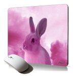 Tapis de souris souple lapin flexible animaux antidrapant cadeau de paques fille accessoire informatique ...