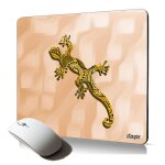 Tapis de souris souple salamandre motif color ethnique lezard reptile accessoire pc artistique durable ...
