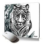 Tapis de souris souple tigre esthetique art anti derapant pour gamer dessin pc fixe arbre animaux ethnique ...