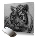 Tapis de souris souple tigre de tasmanie cadeau de noem mousepad antiderapant fauve tigresse design esthetique ...