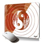 Tapis de souris souple yin et yang femme cadeau de noel rond bulle dessin zen yoga couleur pastel antiderapant ...