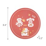 Tapis de tasse rond en pvc, dessous de verre rouge, napperon isolant, tapis de plat souple, tapis de ...