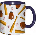 Tasse a cafe design de theme de jeux de sport de baseball de dessin anime gants de baseball chauves - ...