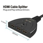 Td� commutateur de t�te hdmi un � trois - switch hdmi4k - 3 - port hdmi splitter cable - repartiteur ...