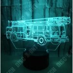 Td lampe optique poser dcoratif tactile 7 couleurs illusion optique - camion pompier - faible consommation ...