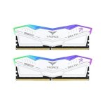 Team group delta white rgb ddr5 6000mhz 32gb 2x16gb cl30 dual amd expo e intel xmp blanco