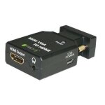 Techly - adaptateur vido - hd - 15 (vga), jack mini, micro - usb de type b pour hdmi femelle - noir ...