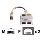 Teleg�rtner - r�partiteur de r�seau - rj - 45 (f) pour rj - 45 (m) - stp - cat 5e - gris clair