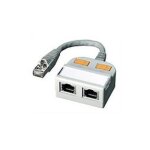 Teleg�rtner - r�partiteur de r�seau - rj - 45 (m) pour rj - 45 (f) - cat 5 - gris clair