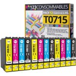 Teppa - - t0715 - pack pour epson t0715 t0711 t0712 t713 t0714 - cartouches compatible avec epson stylus ...