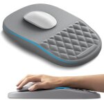 Teppd - tapis de souris ergonomique 2 en 1 avec repose - poignet, tapis de souris et repose - poignet, ...