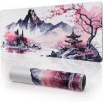Teppd - tapis de souris de jeu japonais xxl 800 x 300 mm grand tapis de bureau bords cousus impermable ...