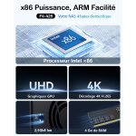 Terramaster f4 - 425 nas 4 baies - processeur quad - core intel x86, 4 go de ram, lan 2. 5gbe, serveur ...