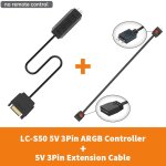 Teucer lc - s50r argb 5v 3pin à sata wild câble d'extension contrôleur de lumière avec télécommande pour ... Teucer lc - s50r argb 5v 3pin à sata wild câble d'extension contrôleur de lumière avec télécommande pour ...