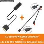 Teucer lc - s50r argb 5v 3pin à sata wild câble d'extension contrôleur de lumière avec télécommande pour ... Teucer lc - s50r argb 5v 3pin à sata wild câble d'extension contrôleur de lumière avec télécommande pour ...