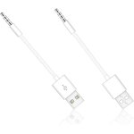 Tgrw - cble usb, 10. 5cm longueur 3, 5 mm 2 en 1 usb charger et sync cble pour apple ipod shuffle 3me ...