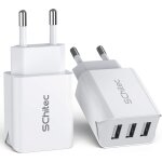 Tgrw - chargeur secteur usb 3 ports prise usb chargeur mural 2pack 15w / 3. 1a adaptateur usb universel ...