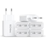 Tgrw - chargeur usb 6pack 2 ports 5v / 2. 1a mini usb chargeur secteur usb adaptateur chargeur mural ...