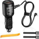 Tgrw - ¿ mini adaptateur de cble d'alimentation usb pour camra de tableau de bord de 11, 5 pieds, ...