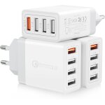 Thef - lot de 3 chargeur usb, 33w prise usb multiple 4 ports prise chargeur rapide multiprise adaptateur ... Thef - lot de 3 chargeur usb, 33w prise usb multiple 4 ports prise chargeur rapide multiprise adaptateur ...