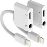 Thef - adaptateur jack lightning vers 3, 5 mm pour écouteurs (2 pack) pour iphone pour ipad, câble auxiliaire ... Thef - adaptateur jack lightning vers 3, 5 mm pour écouteurs (2 pack) pour iphone pour ipad, câble auxiliaire ...