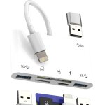 Thef - adaptateur lightning vers usb(6 en 1)lecteur carte sd micro sd pour iphone14 pro max otg 3. 0 ...