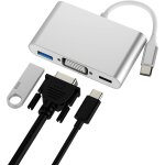 Thef - adaptateur usb c vers vga usb(3 en 1)pour apple otg 3. 0 cble type c chargeur macbook pour ipad ...