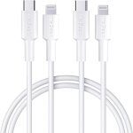 Thef - cble usb c vers lightning, [certifi apple mfi] [1. 0m, lot de 2] chargeur cble de charge rapide ...