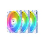 Thermaltake lot de 3 ventilateurs de boitier swafan ex sync - 12cm (bleu)