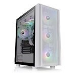 Boitier pc moyen tour atx thermaltake h570 rgb avec panneaux vitrs - blanc