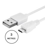 Thomson tlink 535 cble data micro usb pour charge, synchronisation et transfert de donnes.