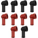 Tianyi - lot de 10 coques isolantes en caoutchouc pour bornes de batterie - 14 mm x 8 mm - noir et rouge ... Tianyi - lot de 10 coques isolantes en caoutchouc pour bornes de batterie - 14 mm x 8 mm - noir et rouge ...