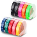Tianyi - lot de 10 rubans d'étiquettes compatibles pour rubans de dymo gaufrage omega s0717930 s0717900 ... Tianyi - lot de 10 rubans d'étiquettes compatibles pour rubans de dymo gaufrage omega s0717930 s0717900 ...
