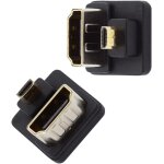 Tianyi - lot de 2 adaptateurs de connecteurs micro hdmi 1. 4 mle type d vers hdmi femelle, couds  ...